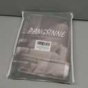 PANGSINNE Khaki Linen Semi Sheer Curtains 45 Inch Length 2 Panel Set Light Filtering Drapes for Kitchen Small Windows Privacy Pinch Pleated Back Tab Rustic Country