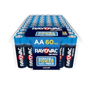 Rayovac AA Batteries, Double A Battery Alkaline, 60 Count