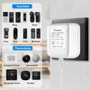 C Wire Adapter for Smart Thermostat, 24V AC Power Supply, Fits for Nest Hello August Ring Door Bell and Ecobee Nest Honeywell Smart WiFi Thermostat (with 16.4 Foot White Door Bell Wire)