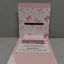 Teling 51 Pieces Diaper Raffle Tickets with Card Box Baby Shower Decorations Baby Shower Holder Box for Girl Boy Diaper Raffle Party(Pink Bow Style)