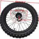 14" Front Wheel Rim Tire Assembly for 50cc 110cc 125cc Dirt Bike tao TTR SSR CRF Apollo 12mm Axle Includes 190mm Steel Brake disc 60/100-14 Tire Tube