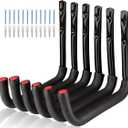 Garage Storage Ladders Hooks, 6 Pack Heavy Duty Utility Hanger, 9.8IN Wall Mount Rack Safely Holds 50 Pounds