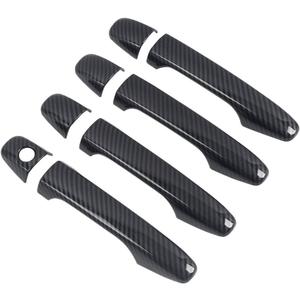 HIGH FLYING for Subaru WRX, STi 2015-2021, XV Crosstrek 13-17 Car Accessories Side Door Handles Cover Trim Carbon Fiber Grain ABS 8pcs