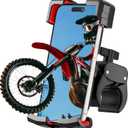 aLLreli Bike Phone Holder, Clip-n-Lock Motorcycle Handlebar Mount Clamp, Scooter Phone Clip for iPhone 15 Pro Max/Plus, 14 Pro Max, S9, S10 and More 4.7" to 6.8" Smartphones (Black+Red)