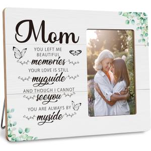 Memorial Gifts for Loss of Mom, Sympathy Gift for Mother, In Loving Memory Picture Frame, Fits 4x6 Photo (Green)