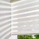 Persilux Cordless Zebra Blinds for Windows Free-Stop Roller Window Shades (58" W X 64" H, Grey) Dual Layer Light Control for Day and Night, Light Filtering Sheer Shades for Home, Easy to Install