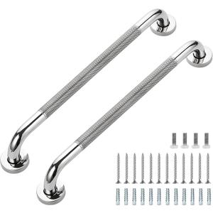 Grab Bars for Shower, 2 Pack 20-Inch Anti Slip Shower Handles for Elderly, Safety Shower Grab Bar, Stainless Steel Handicap Grab Bars for Bathroom (Polished Nickel 1" Diameter)