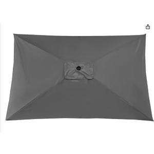 6.5X10FT Rectangular Patio Umbrella Replacement Canopy Outdoor Garden Table Umbrella Fabric Top Market Umbrella Fabric Canopy For 6 Ribs,Canopy Only