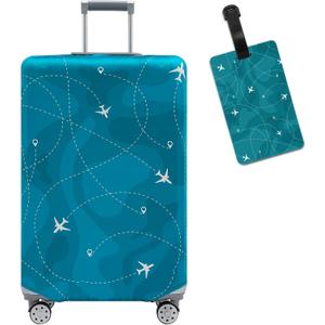 Travelkin Luggage Covers With Tag For Suitcases Tsa Approved,Suitcase Covers Protector Fit 18-32 Inch Luggage M(22-25inch suitcase)