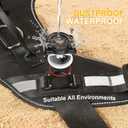 Waterproof AirTag Dog Harness, No-Pull Dog Harness with Airtag Holder, Reflective Adjustable Dog Vest Harness with Apple Air Tag Case, Material- Durable Harness for Small Medium Large Dogs (Black, XL)