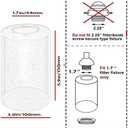 3 Pack Seeded Glass Lamp Shade Replacements, 5.9in Height, 3.9in Diameter, 1.7in Fitter, Cylinder Bubble Glass Shade Covers, Seeded Glass Replacement for Pendant Lights Chandeliers Wall Sconces