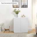 Unipaws Tall Cat Litter Box Enclosure with Shelves, Hidden Litter Box Cover for Tall or Top Entry Litter Box, Kitty Enclosed Litter Box Cabinet, Cat Box Furniture，White