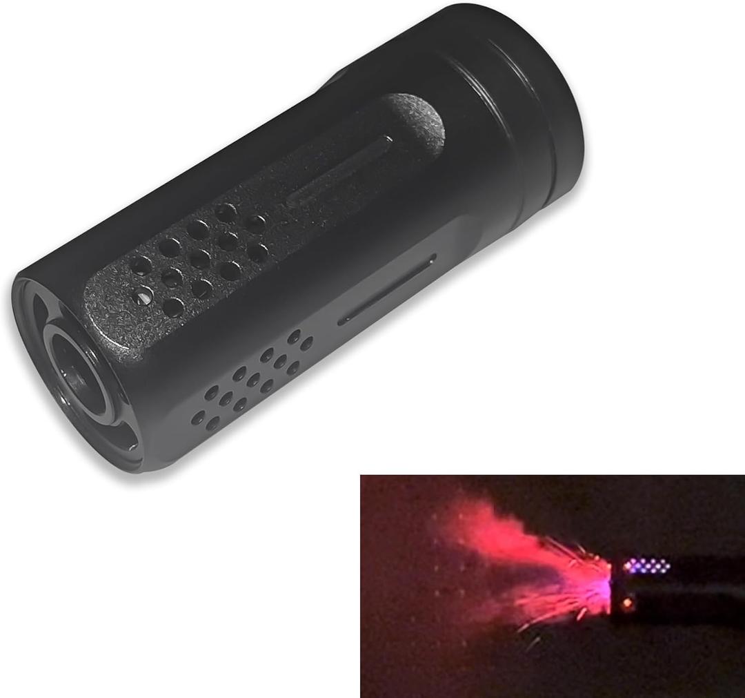 Metal Simulated Spitfire Gel Splat Blaster Tracer Lighter Unit(7 Color Selection) - 14mm CCW Interface - for Ages 15+(Black)