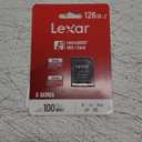 Lexar E-Series 128GB Micro SD Card 2 Pack, microSDXC UHS-I Flash Memory Card with Adapter, 100MB/s, C10, U3, A1, V30, Full HD, 4K UHD, High Speed TF Card