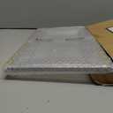 FOCUSLINE 8 PCS Plastic Serving Trays for Party, Clear and Gold Rim Serving Platters and Trays, Premium Plastic Fruit Tray, Disposable Platters for Cupcake, Dessert, Appetizers