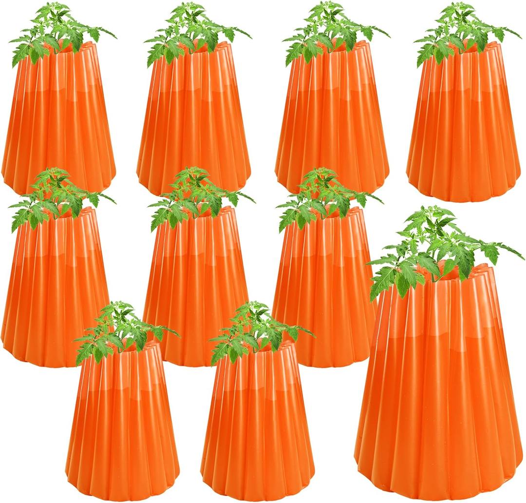 10 Pack Wall of Water Plant Cover, 19'' x 17'' Insulating Water-Filling Plants Protector, Garden Early Season Plant Insulator for Outdoor Winter Growth Protection Against Frost