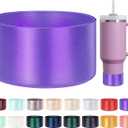 Glossy Gradient Silicone Boot, Compatible with Stanley H2.0 20-40oz & IceFlow 20-30oz, Chameleon Metallic Shimmer Cup Sleeve Protector for Hydroflask and Bottle Bottom with 2.8-3in (Purple)