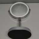 Rechargeable Adjustable-Height Makeup Mirror with 3 Color Lights,Touch Screen and Dimmable Settings,8'' Dual-Sided 1X/10X,360 Rotation Vanity Mirror with Jewelry Tray,Lighting Cosmetic Mirror