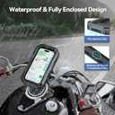 KDD Waterproof Bike Phone Holder - 360 Rotation Motorcycle Phone Mount, Fully Enclosed Touch Sensitive Design, Bicycle Phone Clamp Compatible with iPhone 16 Pro Max/15/14/13/12,4-6.7 Phones