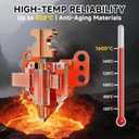 Original for Flashforge AD5X Hotend Heating Assembly, OEM Version AD5X Heater Assembly with Upgraded Thermistor Temperature Sensor & Heater Cartridge, Sturdy Metal Clip & Heat-Insulating Base