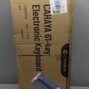 CAHAYA 61 Key Keyboard Piano  Electric Piano Set for Beginners with Stand & Stool, Microphone, Built-In Speakers, 128 Sounds & 128 Rhythms, Portable Electronic Keyboard