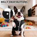 PUPTECK Dog Winter Coat, Warm Fleece Pet Jacket with Harness Built in, Water Resistant Windproof Collar Dog Puffer Vest, Doggy Snowsuits for Medium Small Dogs Cold Weather Apparel Outdoor, Black M