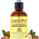 PURA D'OR 4 Oz ORGANIC Moroccan Argan Oil - USDA Certified 100% Pure & Cold Pressed Virgin Premium Grade Natural Moisturizer Treatment For Dry, Damaged Skin, Hair, Face, Body & Scalp - Men & Women