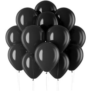 Pack Of 2 DECOCKRAT Black Latex Balloons Kit - 110PCS Party Balloons, 12'' Helium Balloon Set with Ribbon, Perfect for DIY, Birthday, Baby Shower, Wedding, Anniversary & Holiday Decoration