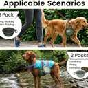 OHMO Collapsible Dog Water Bowls w/Built-in Stainless Steel Ring 2pcs Large 27oz/800ml Portable Silicone Pet Feeding Bowl for Hiking, Camping, Travel