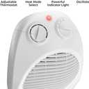 Comfort Zone CZ50 750/1500-Watt Fan-Forced Oscillating Electric Portable Heater with Adjustable Thermostat, Built-in Overheat Sensor, Safety Tip-Over Switch, and Heat Resistant Housing, White