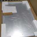 LOAAO 24x36 Inch White Metal Framed Bathroom Mirror for Wall, White Bathroom Vanity Mirror Farmhouse, Large Rounded Rectangle Mirror, Anti-Rust, Hangs Horizontally or Vertically