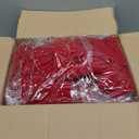 Janinka 6 Pcs Christmas Red Velvet Bows Decoration Set Include 1 Large Red Bow Tree Topper, 1 Small Wreath Bow and 4 Velvet Chair Bows Sashes Holiday Decor for Christmas Tree, Wreaths, Dining Chairs