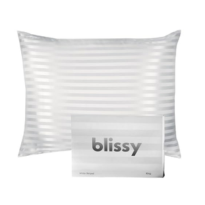 Blissy Silk Pillowcase - 100% Pure Mulberry Silk - 22 Momme 6A High-Grade Fibers - Silk Pillow Cover for Hair & Skin - Regular, Queen & King with Hidden Zipper (Standard, Champagne)