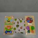 Magifire Wooden Puzzles, Set of 4 Montessori Toys for 1 Year Old, for Toddlers 1-3, Baby Wood Toys with Chunky Pieces with Bag - Butterfly, Bee, Ladybug, Bear (4 Pack - Butterfly, Bee, Ladybug, Bear)