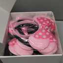 20 PCS Mouse Ears Headbands for Birthday Party Theme Park Costume Play Celebration for Boys and Girls (black,pink) (pink black)