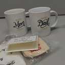 Pregnancy Gifts for First Time Moms - New Parents Gift Set Pregnancy Announcement Baby Shower Basket Mom & Dad Mugs, Baby Ultrasound Frame, Decision Coin, Onesie, Bib and Socks