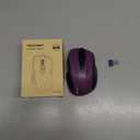 TECKNET Wireless Mouse, 2.4G Ergonomic Optical Mouse, Computer Mouse for Laptop, PC, Computer, Chromebook, Notebook, 6 Buttons, 24 Months Battery Life, 2600 DPI, 5 Adjustment Levels - Purple
