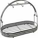 Coffee Cup Holder Stand - Wrought Iron Mug Rack and Dishes Organizer - Drainer Storage Drying Rack for Counter, Cabinet, Table, Kitchen, Restaurant, Office (Black B)