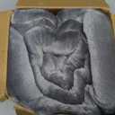 Bedsure GentleSoft Sherpa Fleece Throw Blanket for Couch, Non-Heated, Thick & Warm Cozy Blanket for Winter, Soft Fuzzy Plush Throw Gifts for Women and Men, Grey, 50x60 Inches