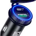 KEWIG USB C Car Charger, 60W/5A Super Mini Fast Car Charger Cigarette Lighter Adapter QC3.0 & PD Type C Dual Port