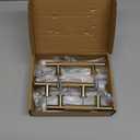 Khtumeware 10 Pack 3 Inch(76mm) Drawer Handles Knurled Brushed Brass Cabinet Pulls Kitchen Hardware for Cabinets and Cupboards