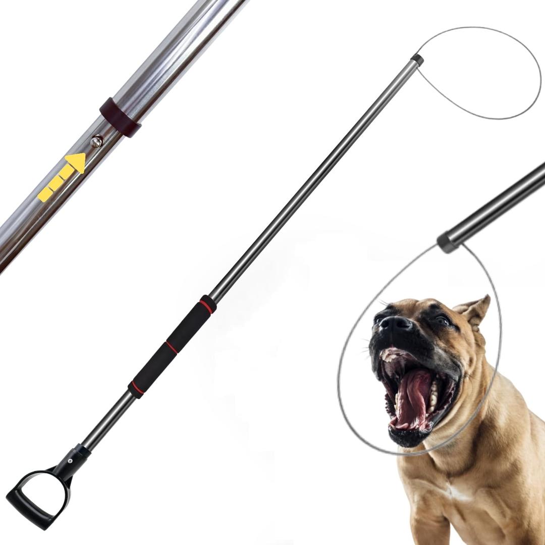 60"-92" Animal Catch Pole Control Tool Noose Holder Net Kit for Dogs Feral Cat Raccoons Hog Pig Fox Coyote Bulldog Wolf Goat Lizards Boar Bichon Calf Piglet Gator