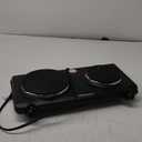 Elite Gourmet EDB-302BF Countertop Double Cast Iron Burner, 1500 Watts Electric Hot Plate, Temperature Controls, Power Indicator Lights, Easy to Clean, Black