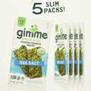 Gimme Grab & Go Roasted Seaweed Snacks, Sea Salt, Portable Slim Packs, Vegan, USDA Certified Organic, Gluten Free & Non-GMO, 5 Value Pack, 0.7 Ounce (Pack of 6)