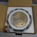 FULEN Battery Operated Wall Sconce with Green Tulip Glass Lampshade Wireless Sconces 10000mAh Rechargeable Battery Powered Wall Light with Remote Control for Vintage Decor Bedside Bedroom Livingroom