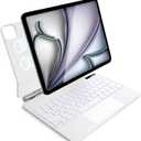 Keyboard Case for iPad Air 11 inch (M4 2026/ M3 2025/ M2 2024),iPad Air 5th/4th Gen & iPad Pro 11 inch(4th/3rd/2nd/1st Gen) case with keyboard,Magnetic Attach,Trackpad,Backlit,Shortcut Keys,White