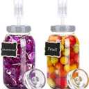 64oz Fermentation Jar Kit with Fermenting Weights and Airlock Lids, Wide Mouth Glass Jars with Scale Mark for Making and Storing Sauerkraut, Pickles (Pack of 2)