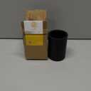 Matte Black Resin Bathroom Tumbler Cup - Matte Black Toothbrush Holder, 4x2.75 Inch, 12oz Capacity, Minimalist Vanity Countertop Organizer (Black)