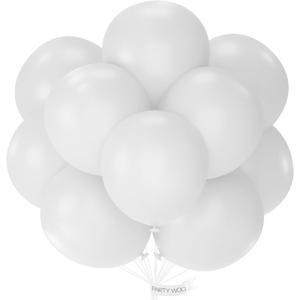 PartyWoo White Balloons 20pcs 18 Inch Matte White Latex Balloons for Wedding Bridal Graduation Engagement Baby Shower Gender Reveal Easter Anniversary Birthday Tea Party Decorations White-Y13