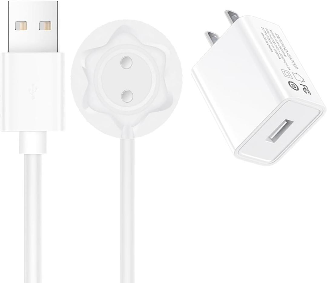 2 x Rose Charger Magnetic USB Cable Dock Station with USB Wall Charging Adapter for Replacement Cord- 12mm